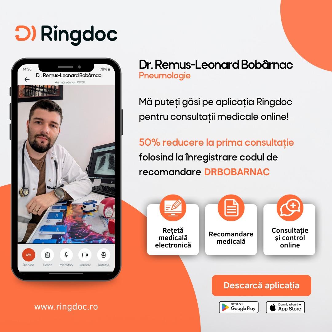 Consultații medicale online prin Ringdoc cu Dr. Remus-Leonard Bobârnac
